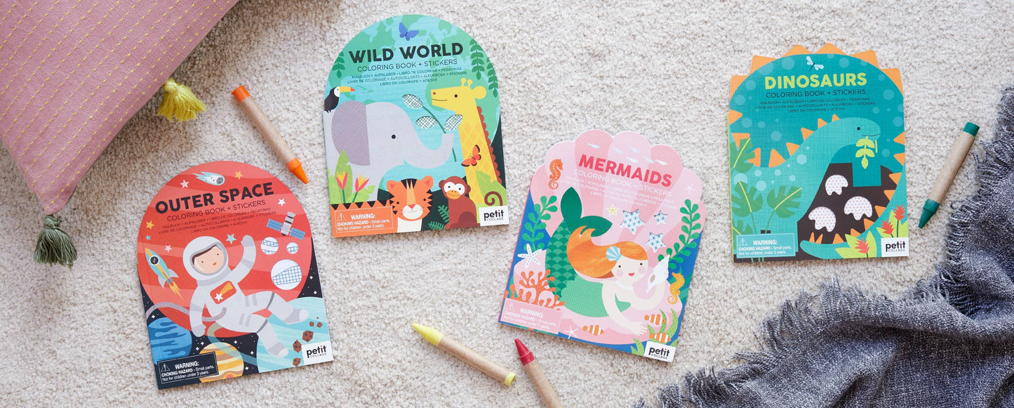 Coloring Book with Stickers Wild World