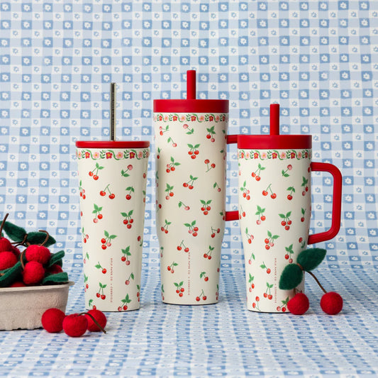 Rifle Paper Co Cold Cup 24oz - Cherries