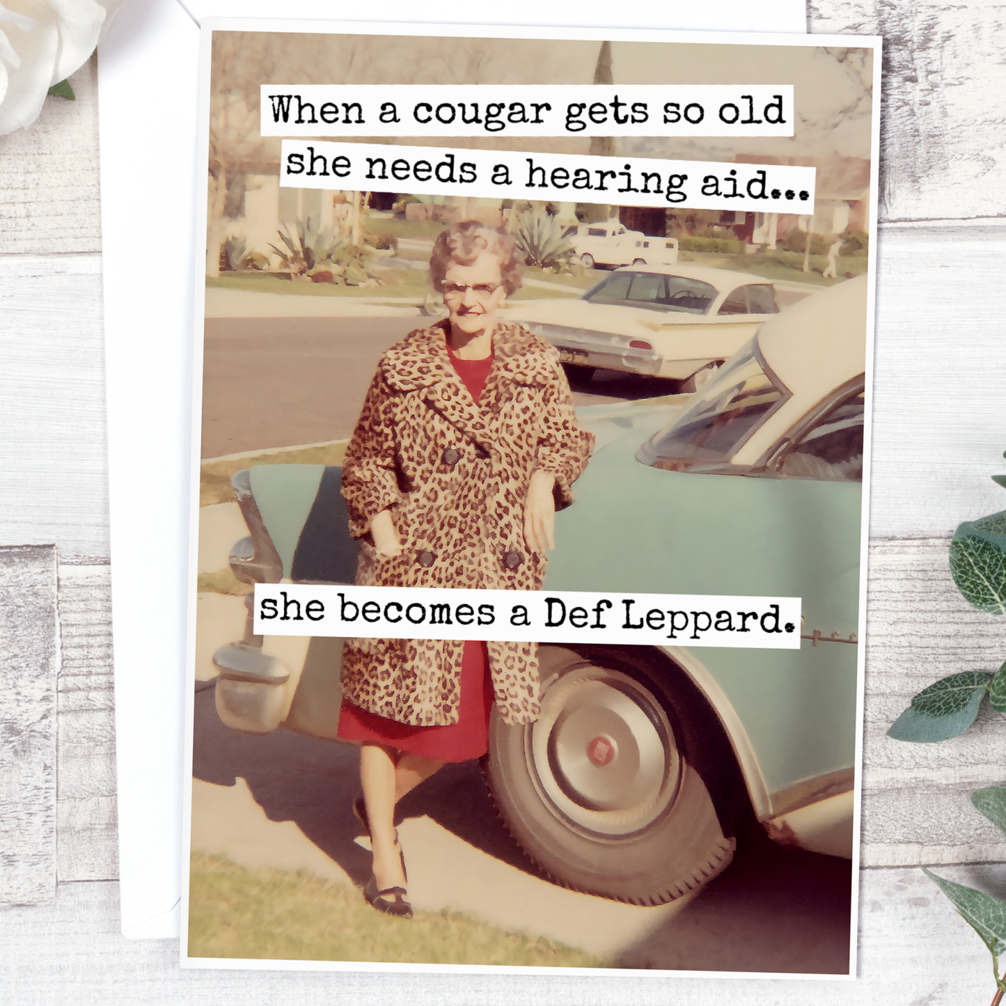 Funny Birthday Card. When A Cougar Gets So Old... Vintage.