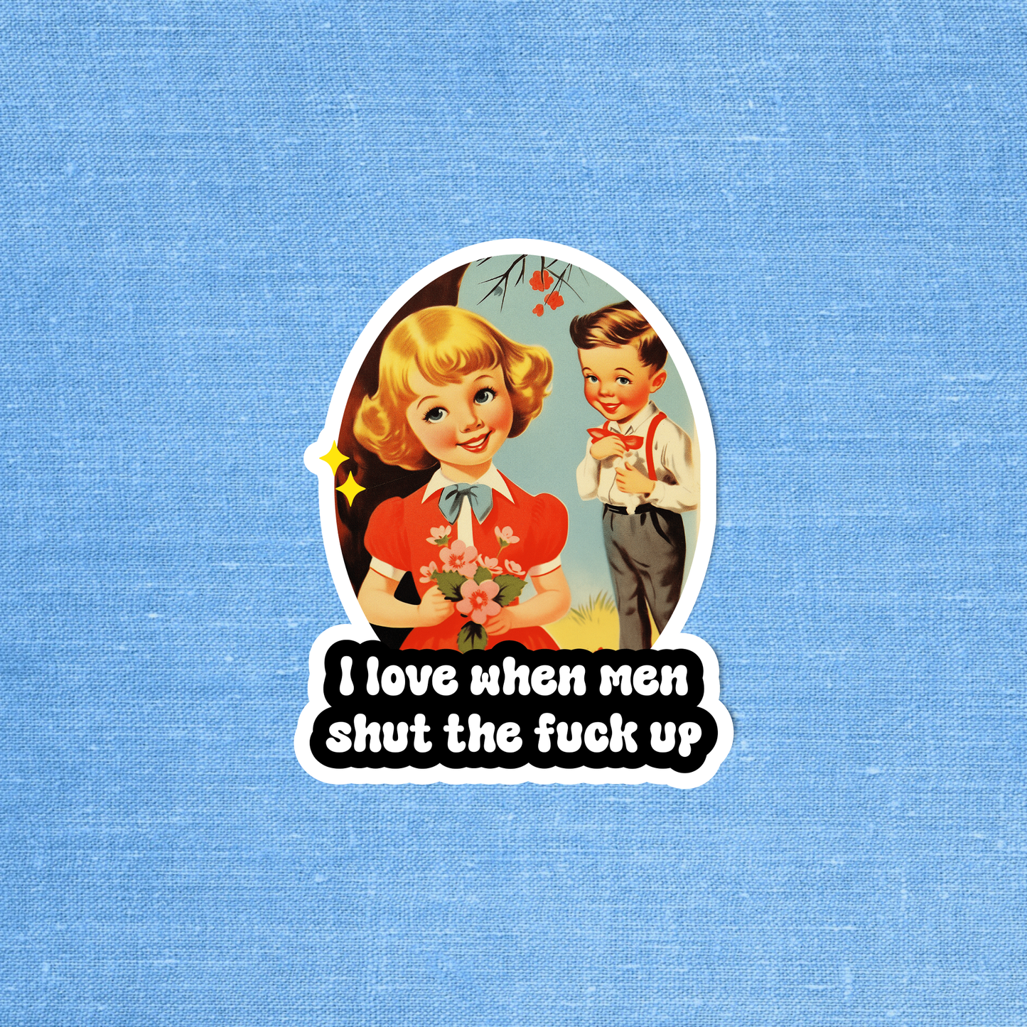 Quiet Men Sticker