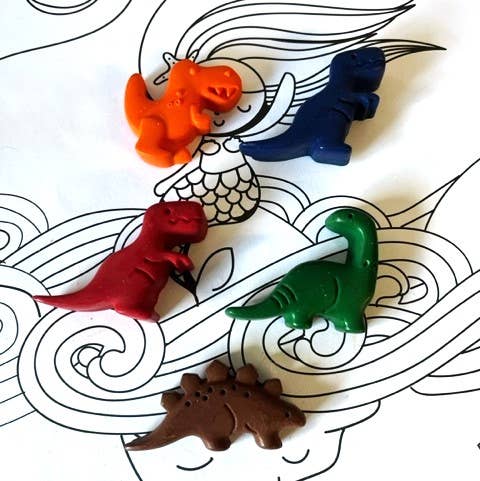 Handmade Crayons - DINO THEME - Crayons faits à la main