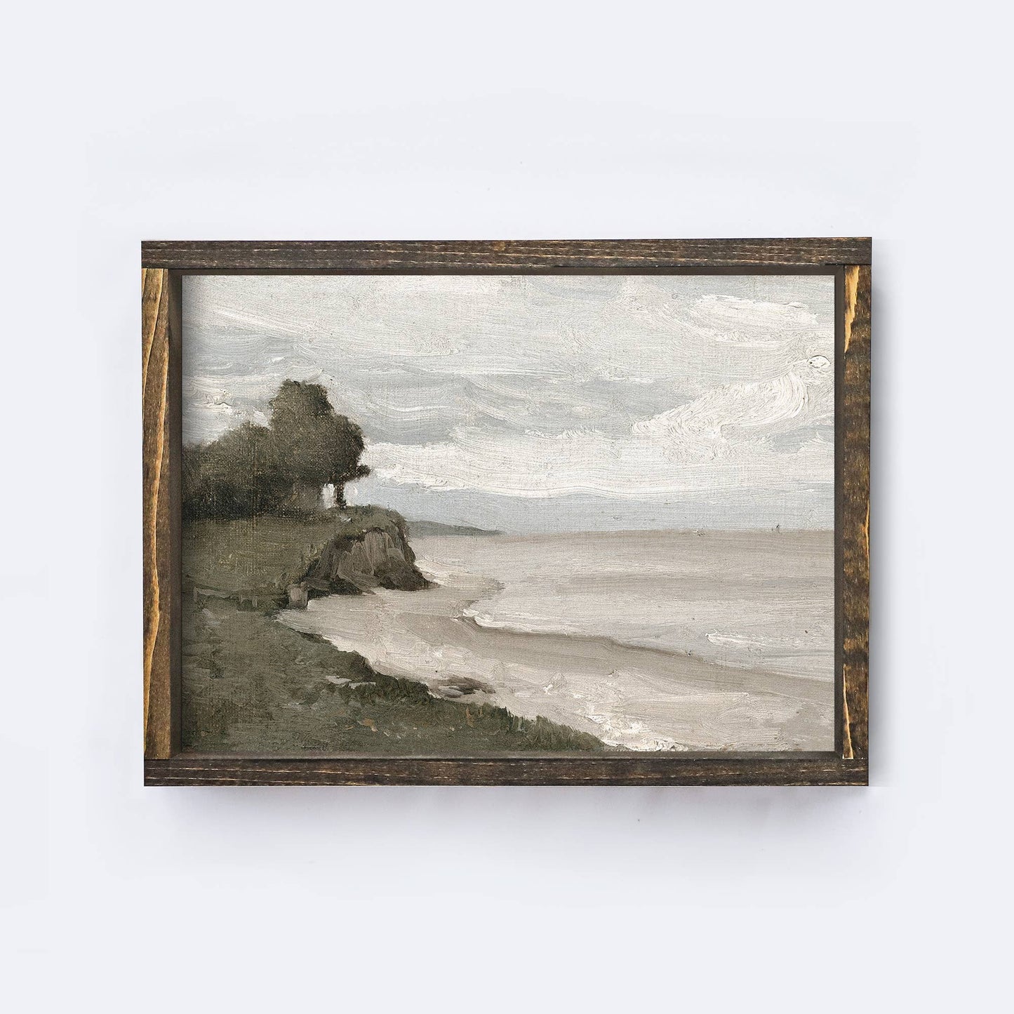 Coastal Art Print Aged Farmhouse / 19x13"