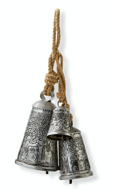FOREST ETCHED BELL S/3