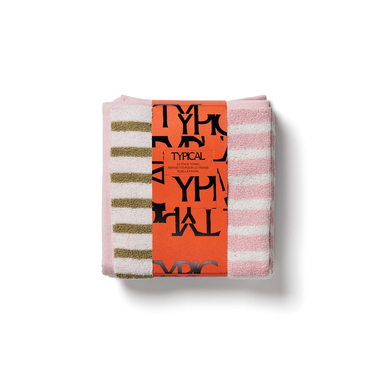 Block Swap Face Towels - set of 3