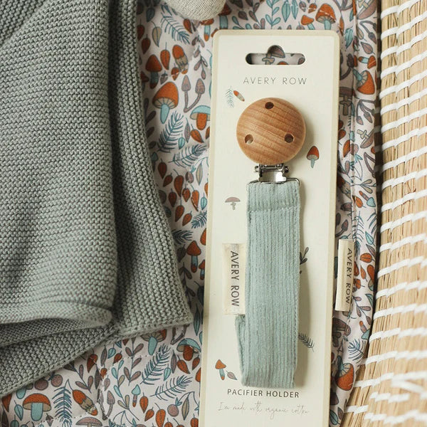 Avery Row Pacifier Clip Corduroy Blue