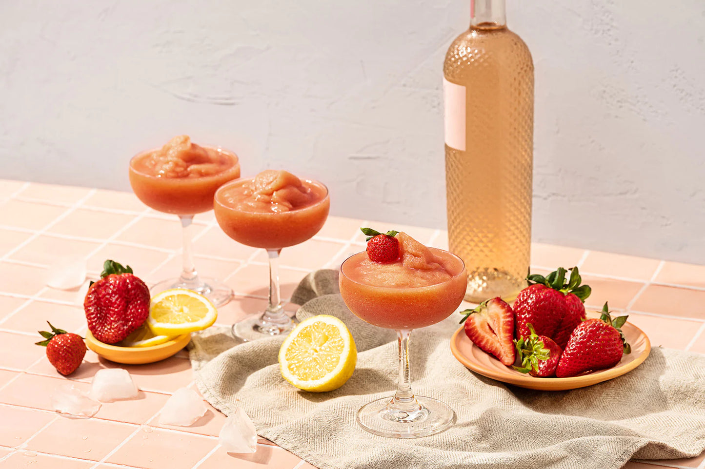 Frosé All Day - Strawberry, Lemon & Date Sugar
