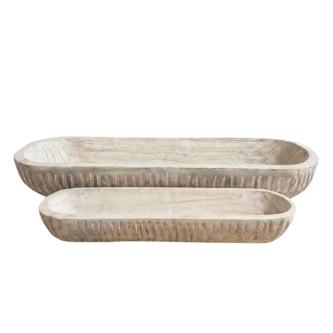 White-washed Dough bowl
