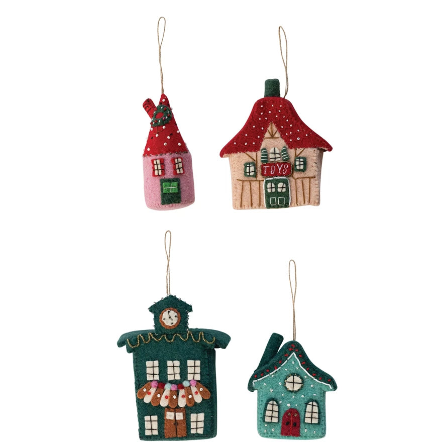 Felt Village Ornaments