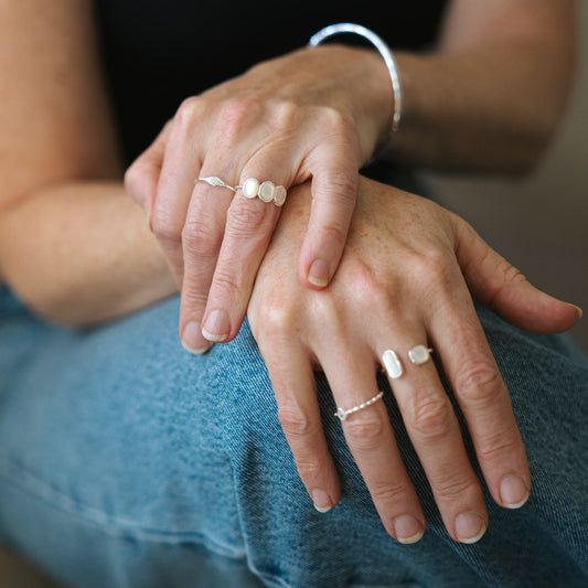 Tri Essence Mother of Pearl Ring