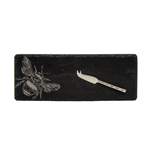 Slate cheese Board with Knife Set