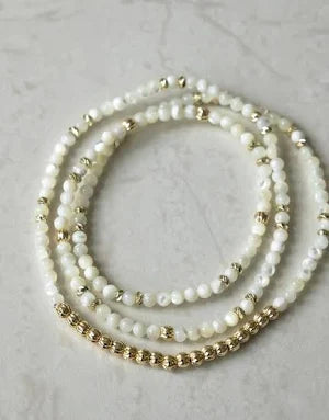 Circuit Loop Necklace/Bracelet - Mother of Pearl