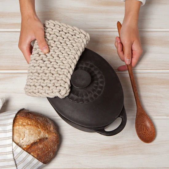 Dove Gray Knit Trivet