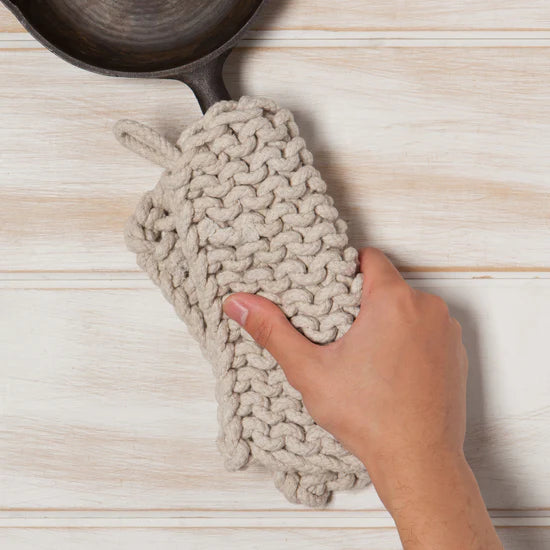Dove Gray Knit Trivet
