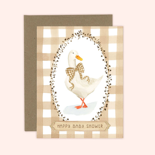 Plaid Baby Shower Card