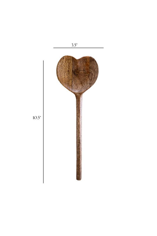 Heart Shaped Mango Wood Spoon