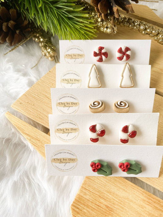 Single Christmas Stud Earrings