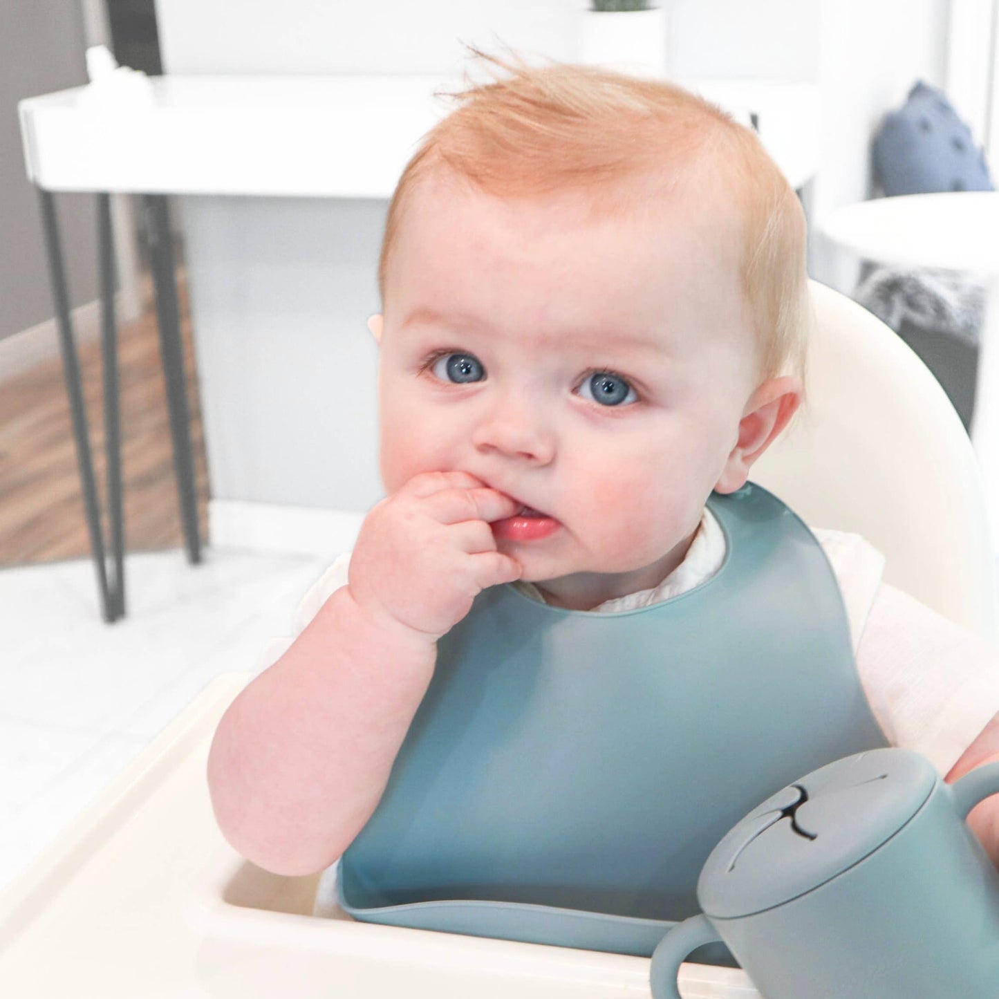 Silicone Bib Dusty Teal