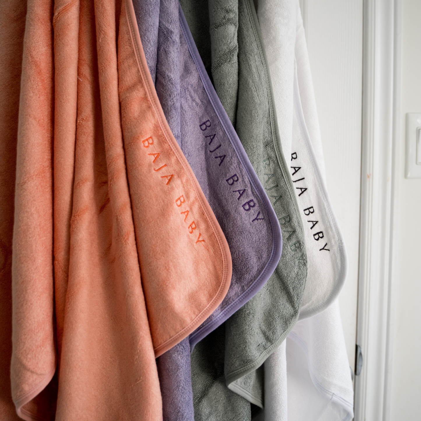 Bamboo/Cotton Hooded Towels: Rose
