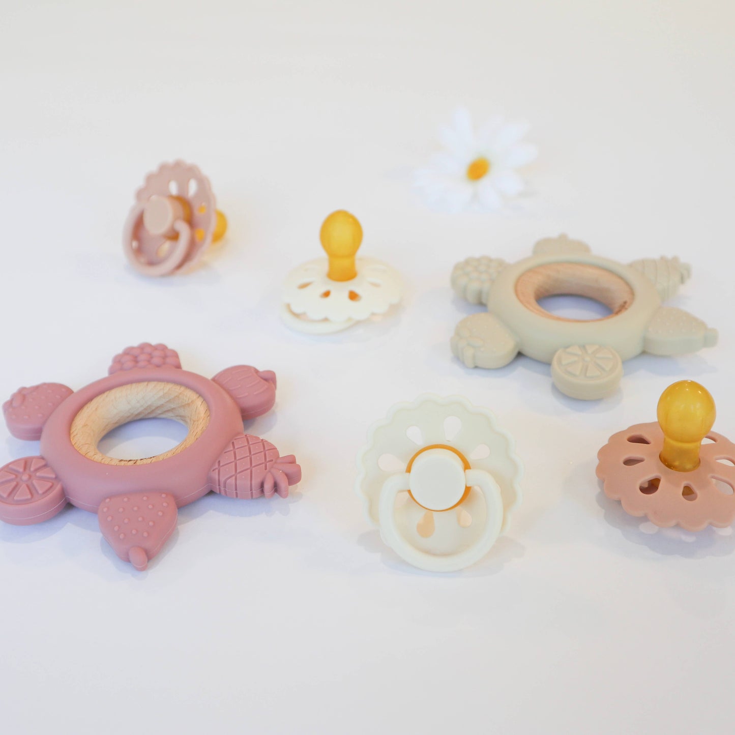 Fruit Teether Ring - Dusty Blue