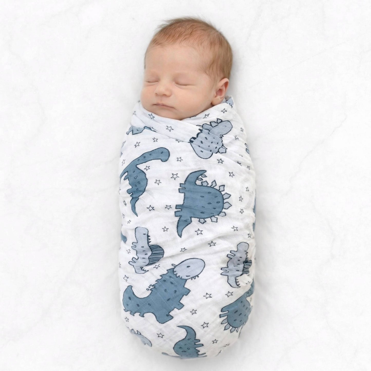 Bamboo Muslin Swaddle Blanket: Dino Dreams