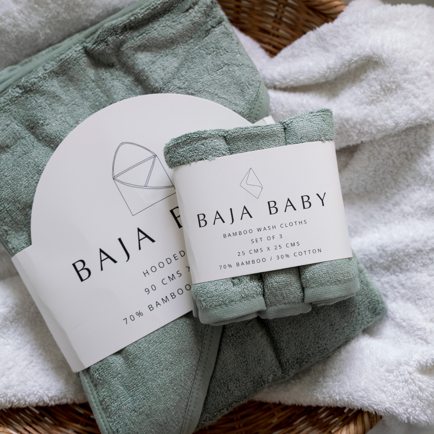 Bamboo/Cotton Hooded Towels: Rose