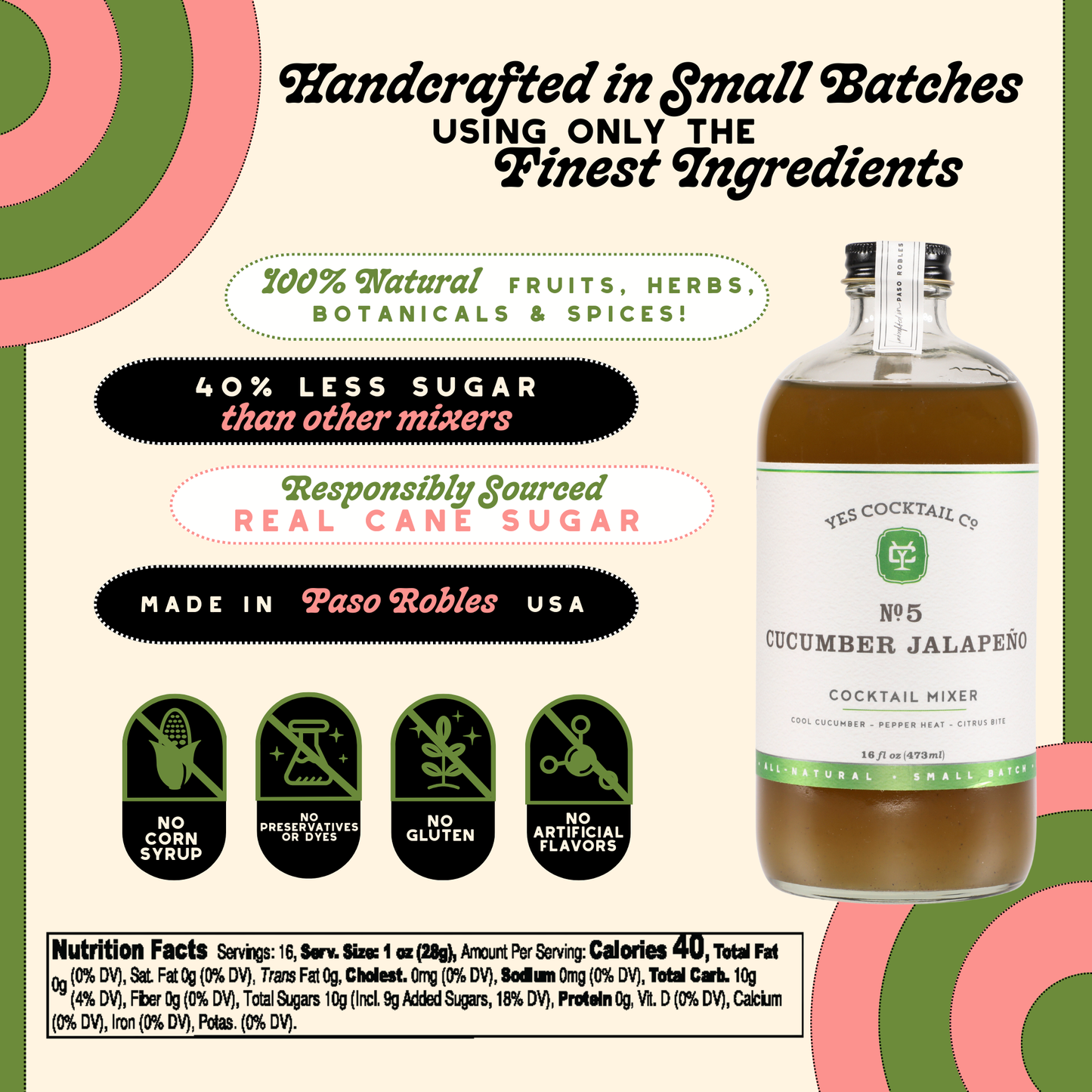 Cucumber Jalapeno Cocktail Mixer