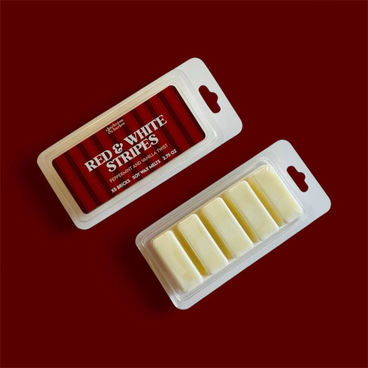 HOLIDAY Red & White Stripes Wax Melts - Peppermint Vanilla