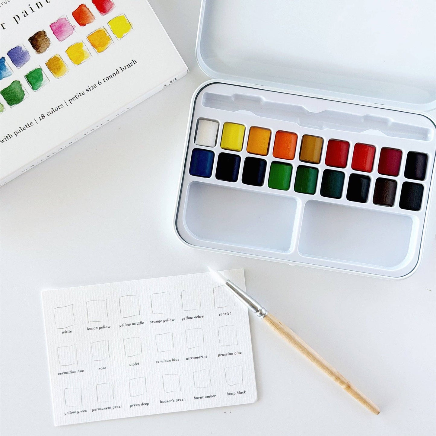 Watercolour Paint Set- 18 Colours with brush