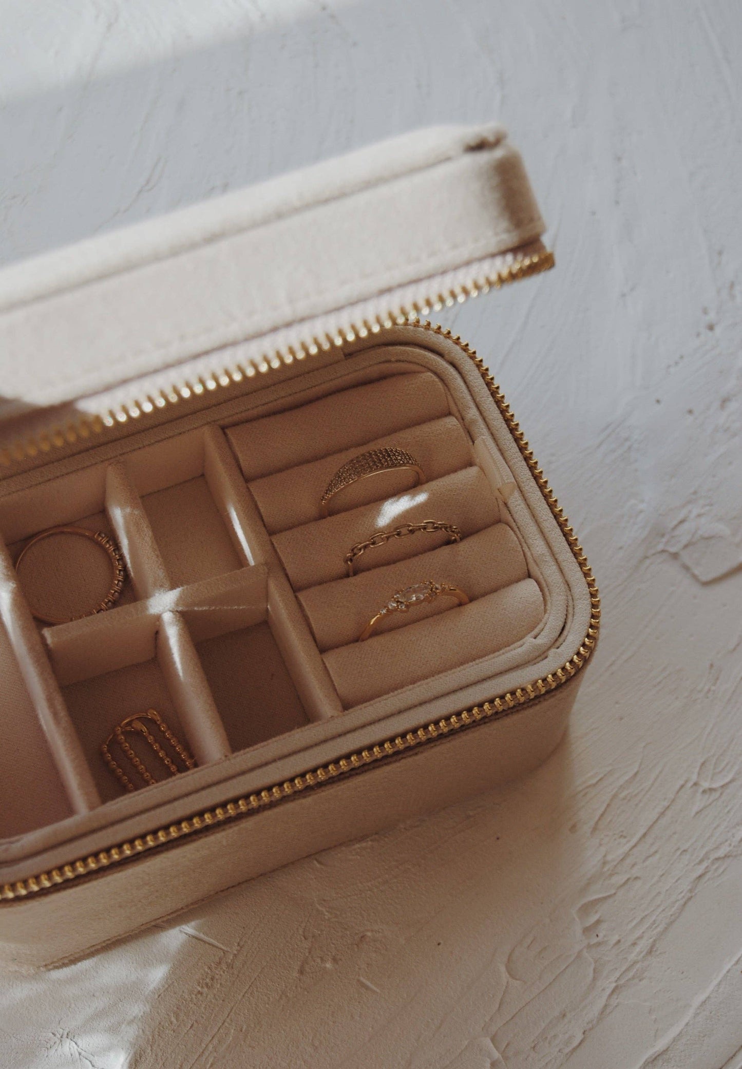 The Decades Mini Jewelry Box- Taupe