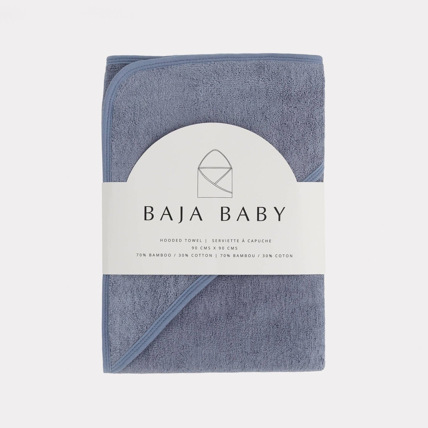 Bamboo/Cotton Hooded Towels: True Blue