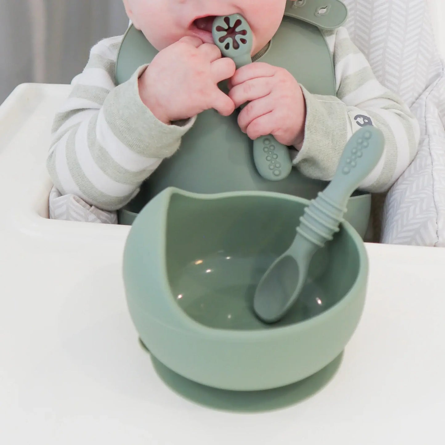 Infant Training Spoons: Sage