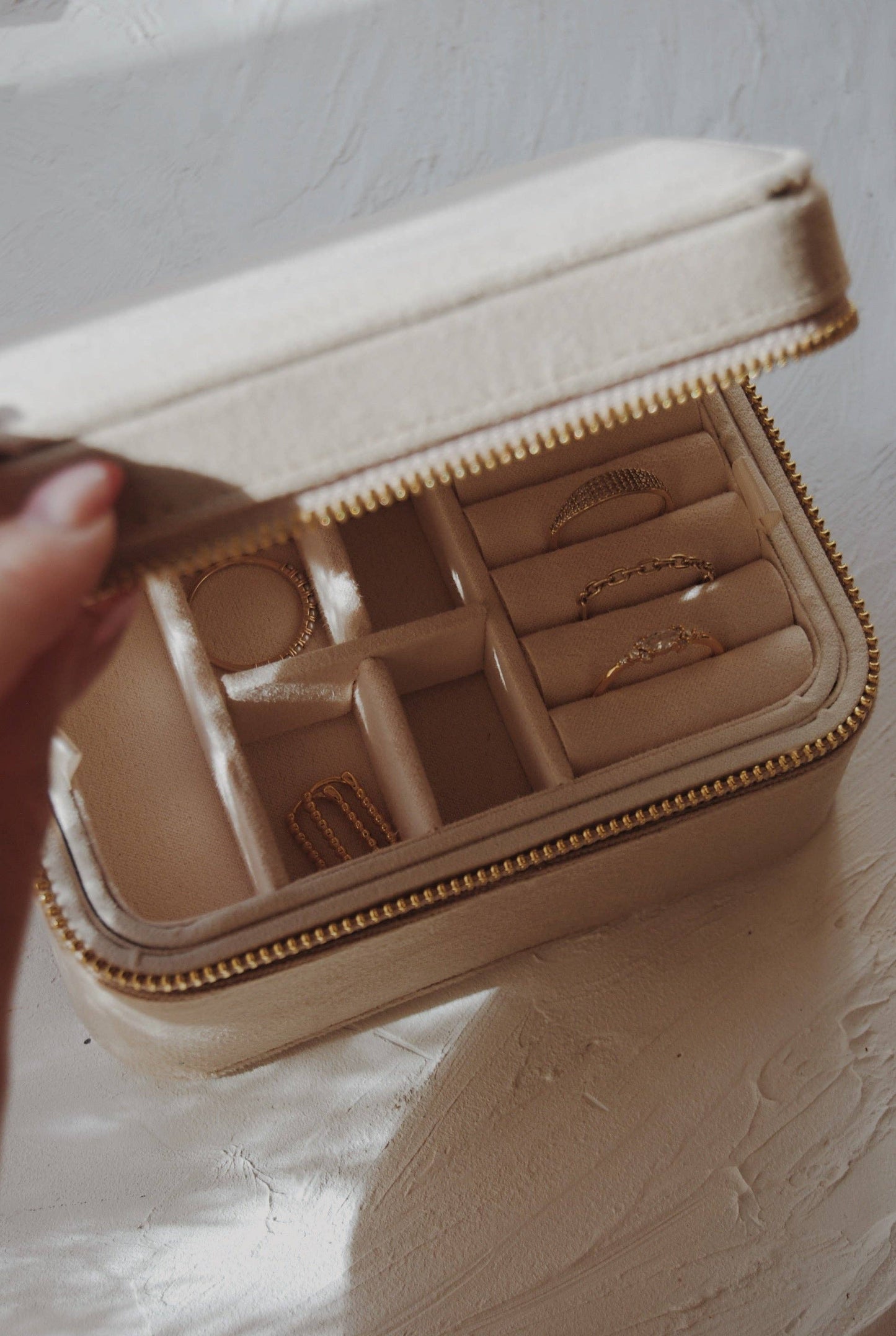 The Decades Mini Jewelry Box- Taupe