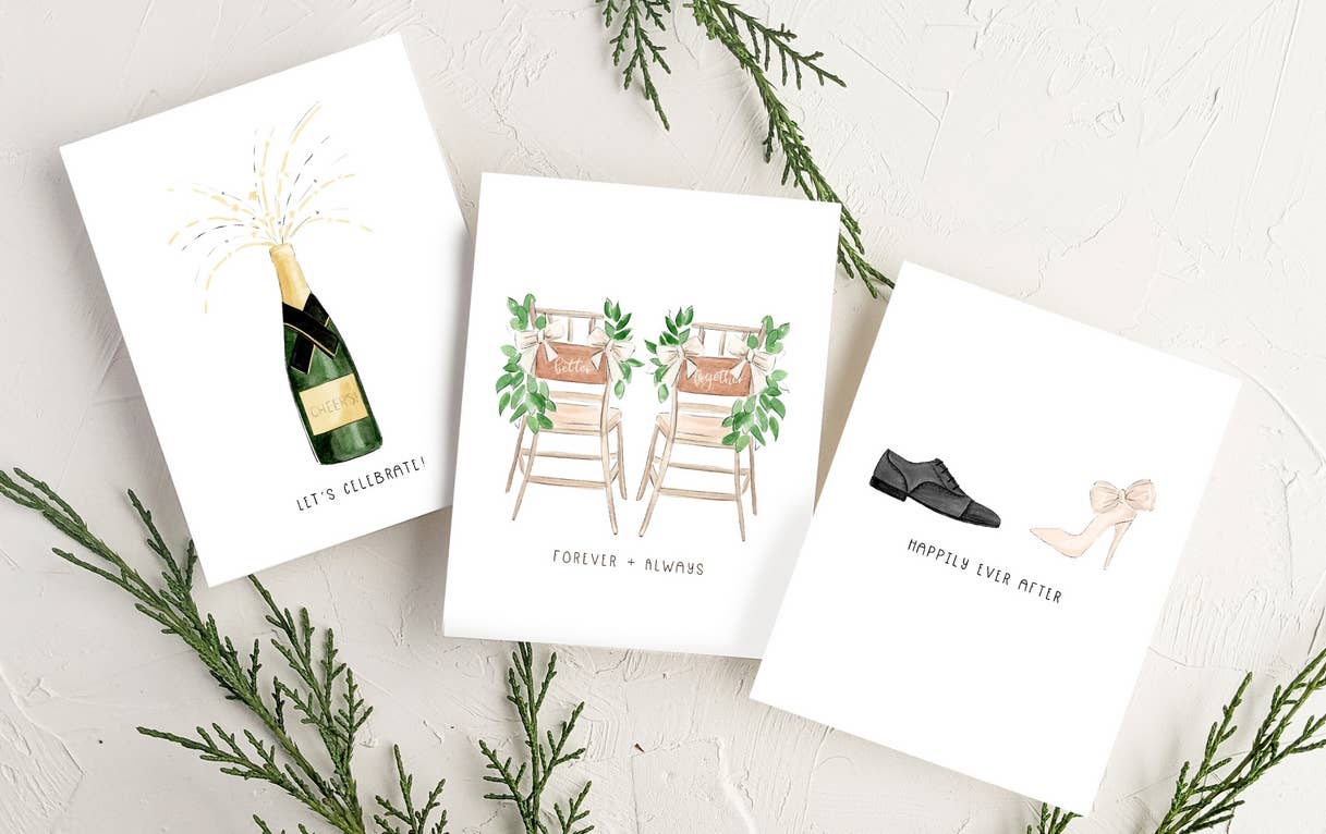 Happily Ever After | Mr + Mrs Newlywed Greeting Card