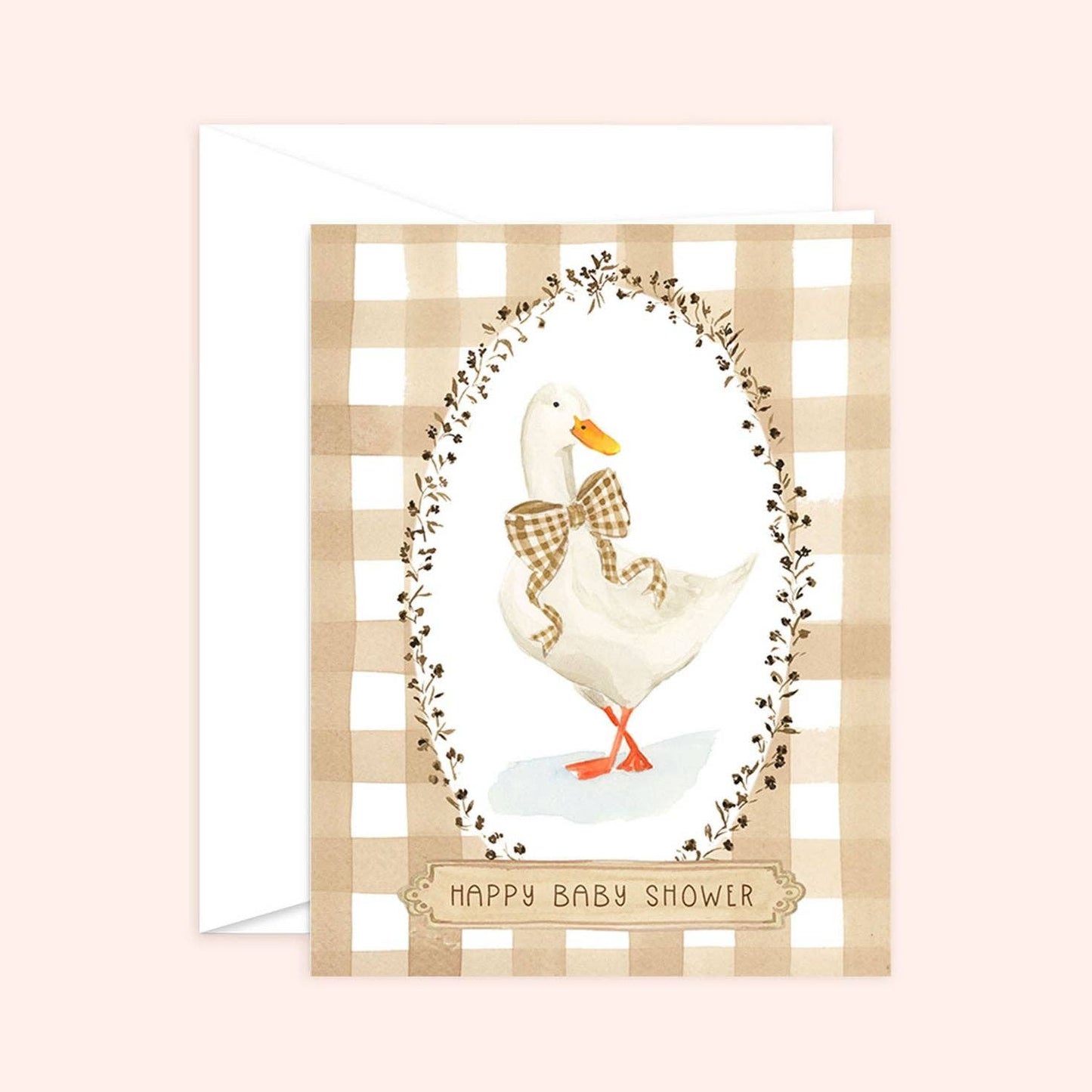 Plaid Baby Shower Card