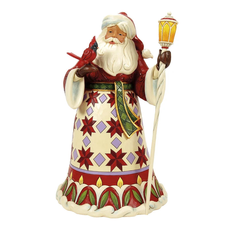 Santa Figurine with Cardinal