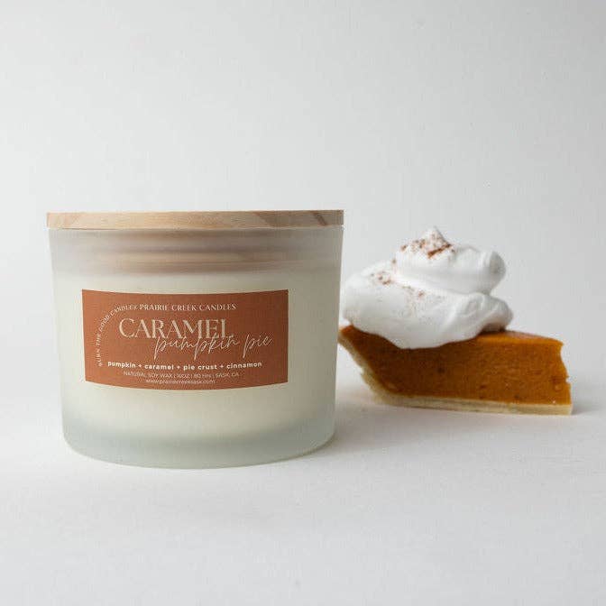 CARAMEL PUMPKIN PIE 8oz Single Wick Soy Candle