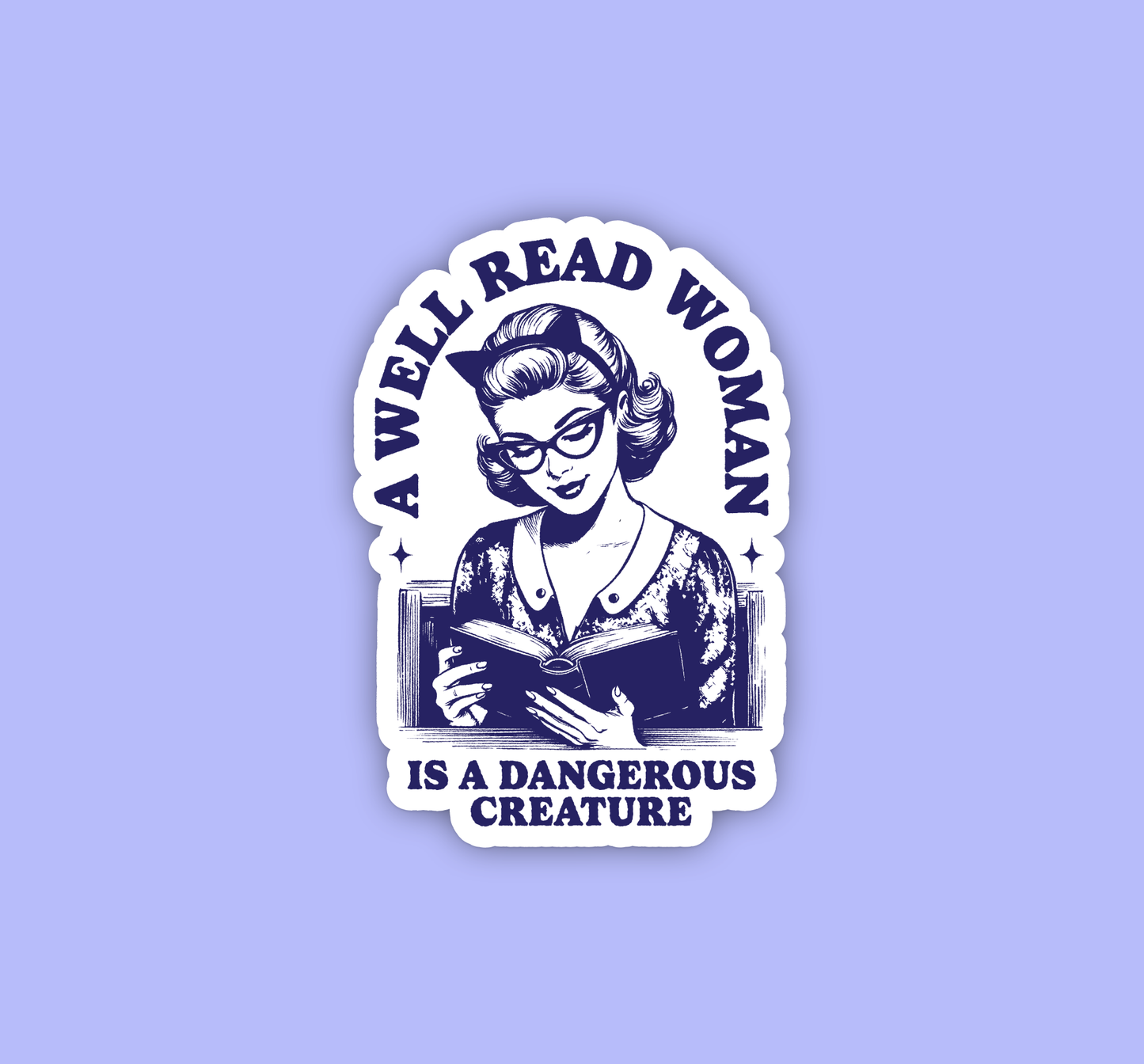 Well Read Woman Sticker