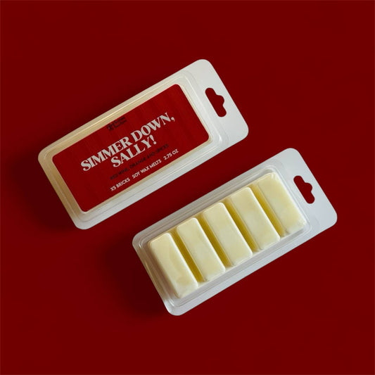 HOLIDAY Simmer Down Sally Wax Melts - Red Wine Orange Spices