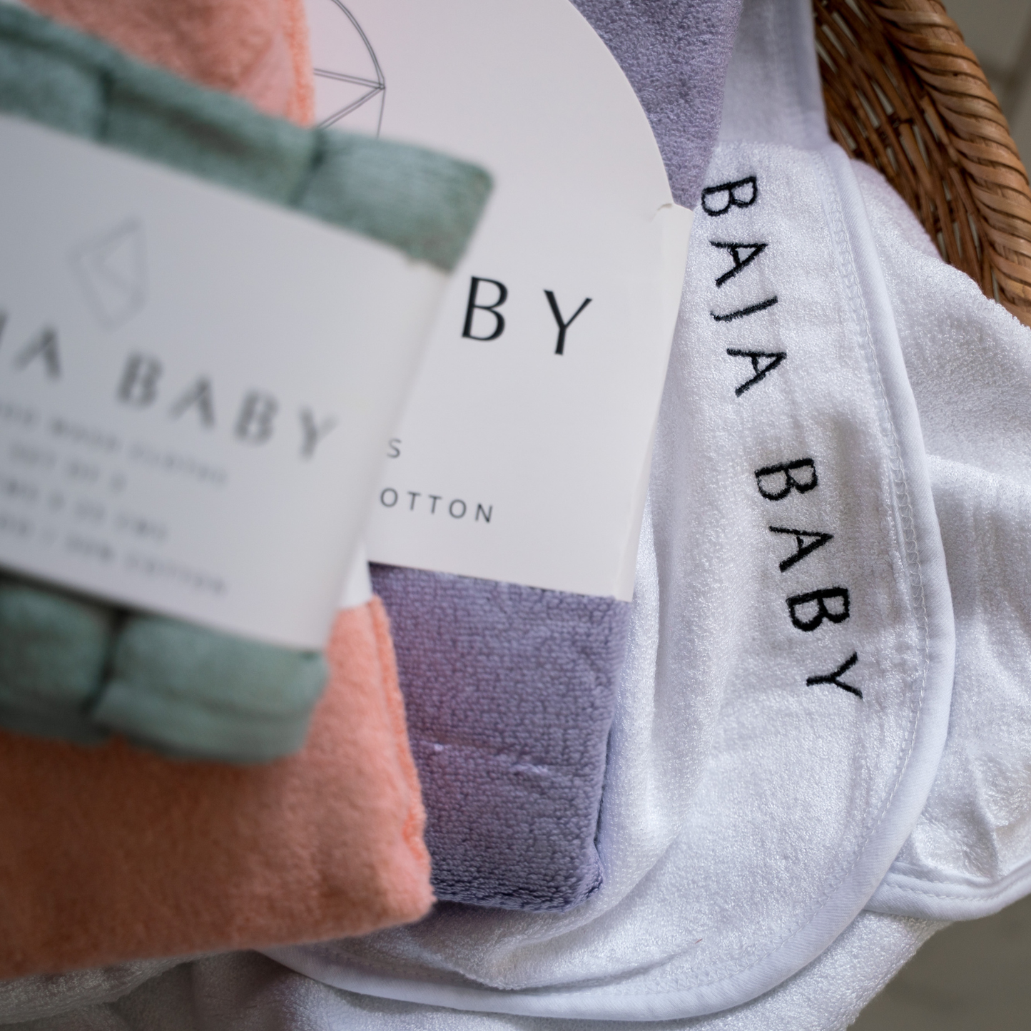 Bamboo/Cotton Hooded Towels: Rose