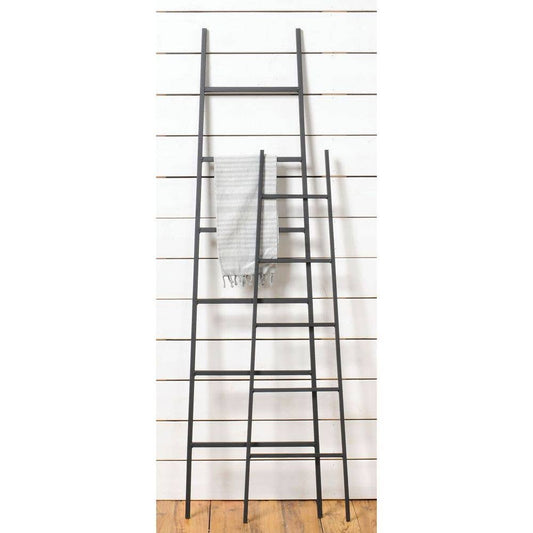 BLACK METAL DISPLAY LADDER