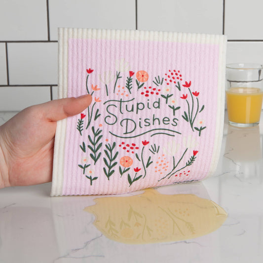 Stupid Dishes Swedish Dishcloth