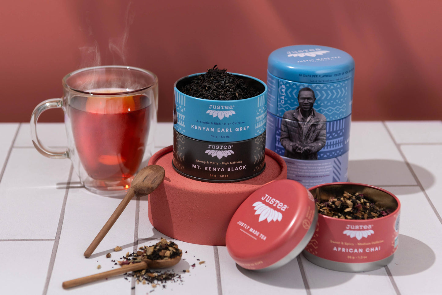 Black Tea Trio Tin & Spoon - Organic, Fair-Trade Tea Gift