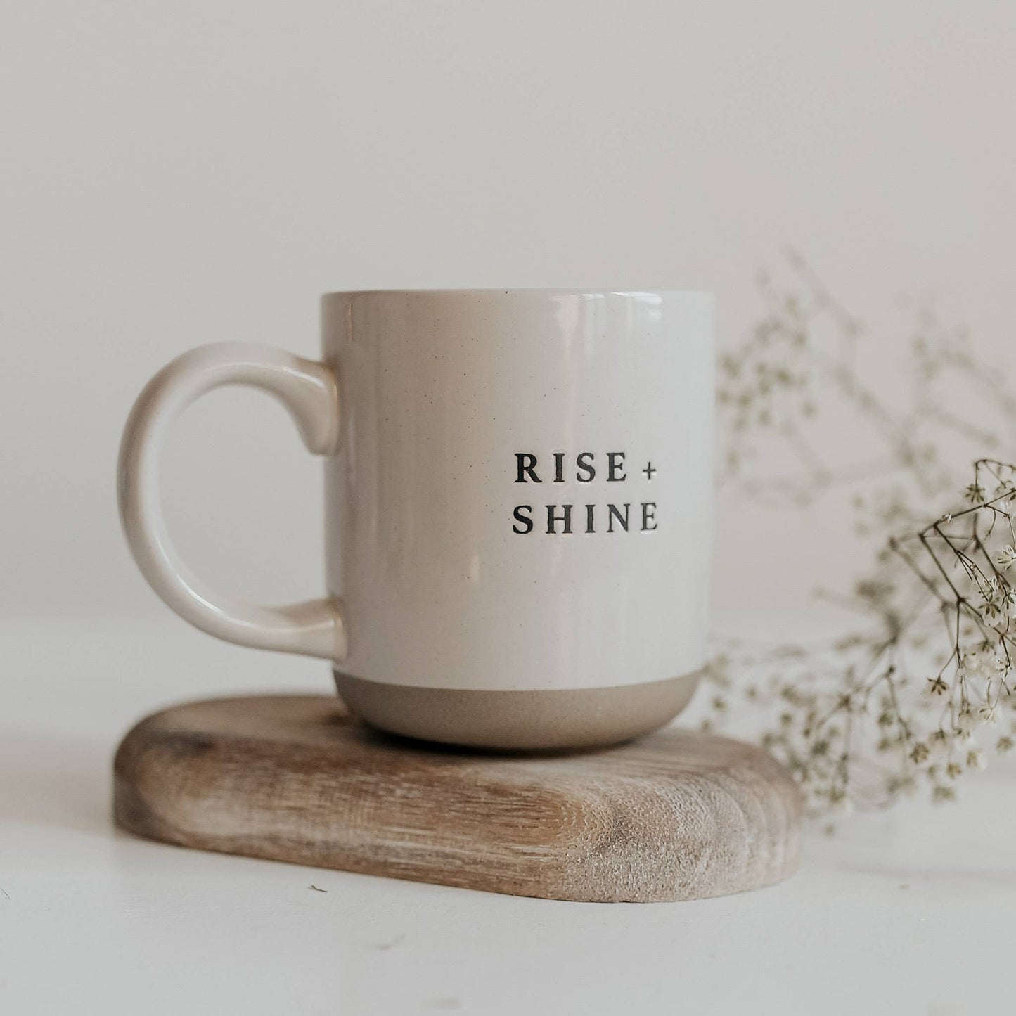Rise and Shine Stoneware Coffee Mug - Home Decor & Gifts
