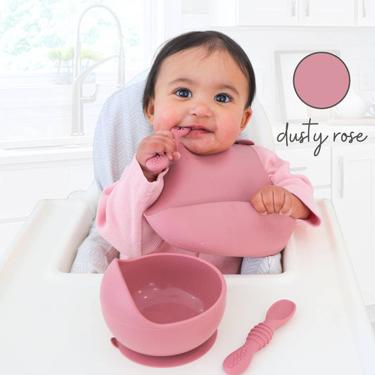 Infant Training Spoons: Dusty Rose