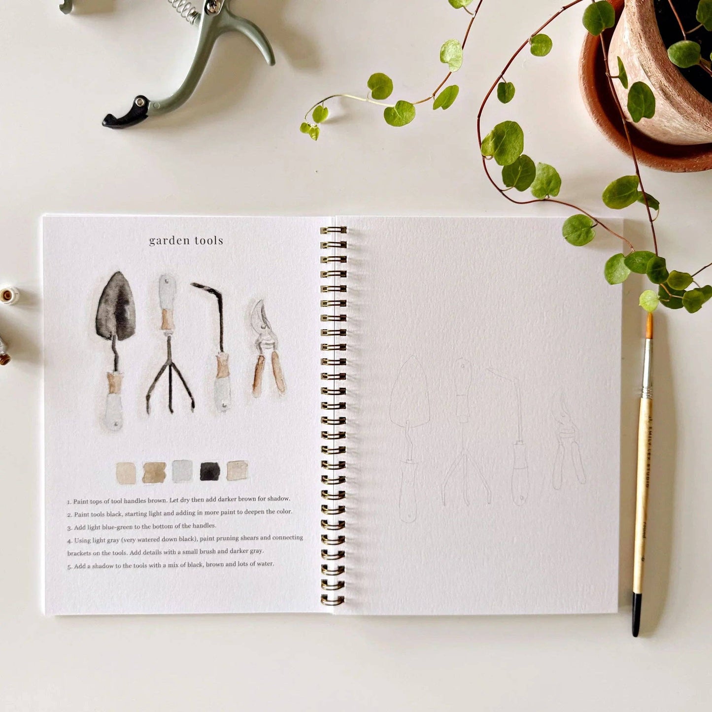 Garden Watercolour Workbook