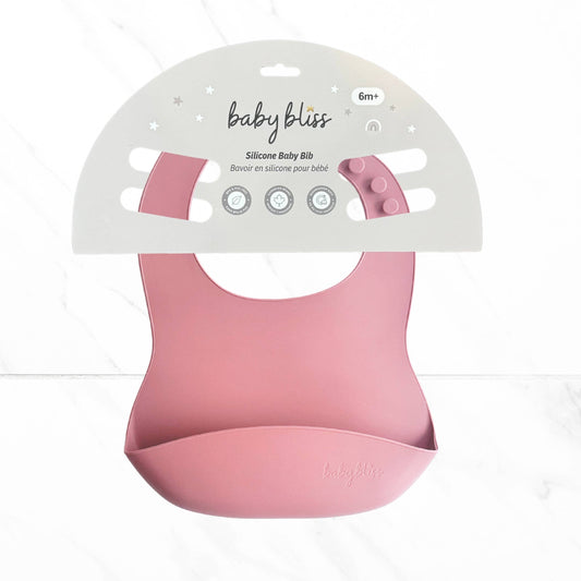 Silicone Bib: Dusty Rose