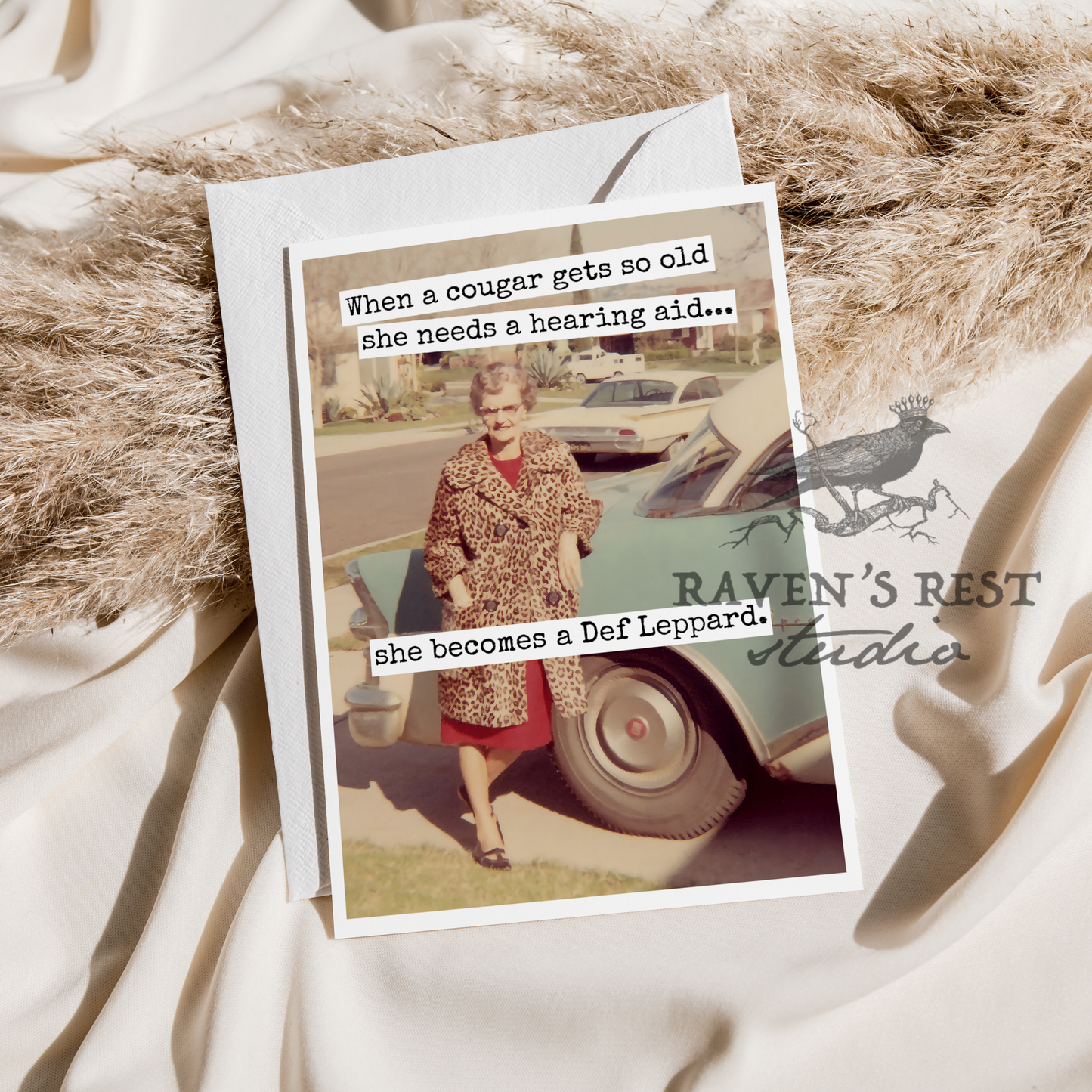 Funny Birthday Card. When A Cougar Gets So Old... Vintage.