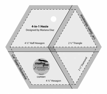 4 in 1 Hexagon Ruler