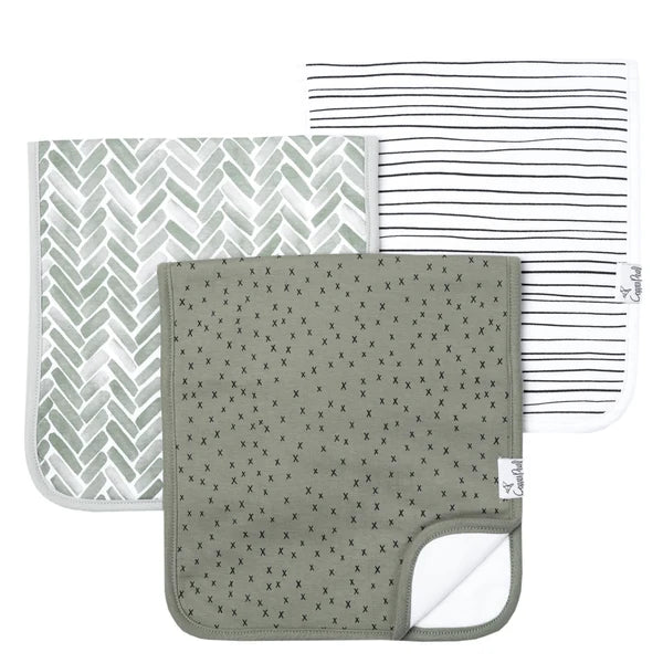 Alta Premium Burp Cloths - Set of 3 - Copper Pearl