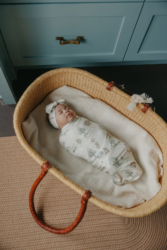 Hundred Acre Wood Knit Swaddle Blanket - Copper Pearl
